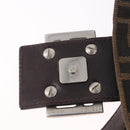 FENDI Zucca Canvas Mamma Baguette Shoulder Bag Black Brown Auth 184826M-9