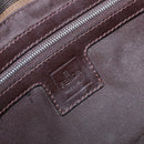 FENDI Zucca Canvas Mamma Baguette Shoulder Bag Black Brown Auth 184826M-22