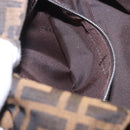 FENDI Zucca Canvas Mamma Baguette Shoulder Bag Black Brown Auth 184826M-26