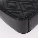 Miu Miu Matelasse Chain Shoulder Bag Leather Black Gold Auth 184827SAV-16