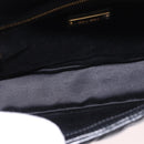 Miu Miu Matelasse Chain Shoulder Bag Leather Black Gold Auth 184827SAV-10