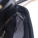 Miu Miu Matelasse Chain Shoulder Bag Leather Black Gold Auth 184827SAV-20