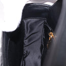 Miu Miu Matelasse Chain Shoulder Bag Leather Black Gold Auth 184827SAV-21