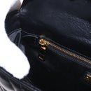 Miu Miu Matelasse Chain Shoulder Bag Leather Black Gold Auth 184827SAV-22