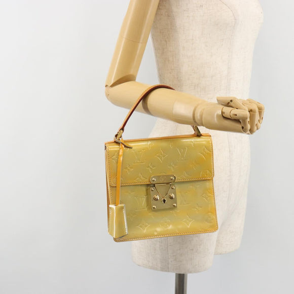 LOUIS VUITTON Monogram Vernis Spring street Hand Bag Gris M91029 LV Auth 184834