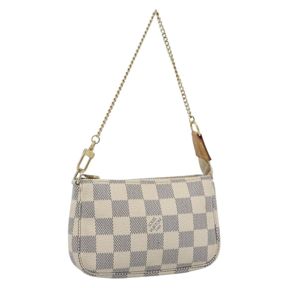 LOUIS VUITTON Damier Azur Mini Pochette Accessoires Pouch N63005 LV Auth 184837A
