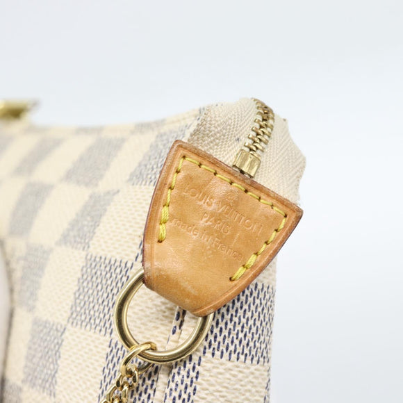 LOUIS VUITTON Damier Azur Mini Pochette Accessoires Pouch N63005 LV Auth 184837A