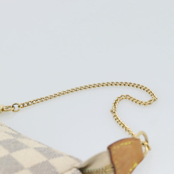 LOUIS VUITTON Damier Azur Mini Pochette Accessoires Pouch N63005 LV Auth 184837A