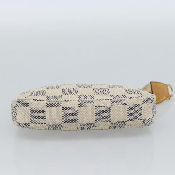 LOUIS VUITTON Damier Azur Mini Pochette Accessoires Pouch N63005 LV Auth 184837A