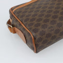 CELINE Macadam Canvas Shoulder Bag PVC Leather Brown Gold Auth 184838-16
