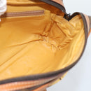 CELINE Macadam Canvas Shoulder Bag PVC Leather Brown Gold Auth 184838-18