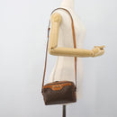 CELINE Macadam Canvas Shoulder Bag PVC Leather Brown Gold Auth 184838-23