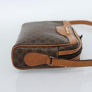 CELINE Macadam Canvas Shoulder Bag PVC Leather Brown Gold Auth 184838-4