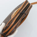 CELINE Macadam Canvas Shoulder Bag PVC Leather Brown Gold Auth 184838-6