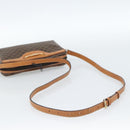 CELINE Macadam Canvas Shoulder Bag PVC Leather Brown Gold Auth 184838-7