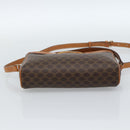 CELINE Macadam Canvas Shoulder Bag PVC Leather Brown Gold Auth 184838-5
