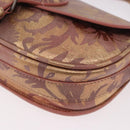 Christian Dior BOBBY EAST-WEST Shoulder Bag Leather Bronze Silver Auth 184842SM-12
