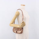 Christian Dior BOBBY EAST-WEST Shoulder Bag Leather Bronze Silver Auth 184842SM-23