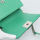 CHANEL Chain Matelasse Boy Chanel Bag Lamb Skin Green Silver CC Auth 184844SM-9