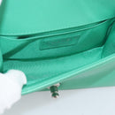 CHANEL Chain Matelasse Boy Chanel Bag Lamb Skin Green Silver CC Auth 184844SM-10