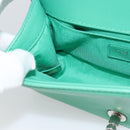 CHANEL Chain Matelasse Boy Chanel Bag Lamb Skin Green Silver CC Auth 184844SM-20