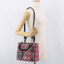 Christian Dior Canage Lady Dior Tote Bag Sequin 2way Pink Silver Auth 184845SM-28