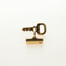 LOUIS VUITTON Damier Ebene Buton de Manchette Cuffs Gold Tone LV Auth 184847V-12