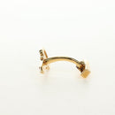 LOUIS VUITTON Damier Ebene Buton de Manchette Cuffs Gold Tone LV Auth 184847V-13
