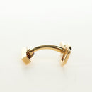 LOUIS VUITTON Damier Ebene Buton de Manchette Cuffs Gold Tone LV Auth 184847V-14