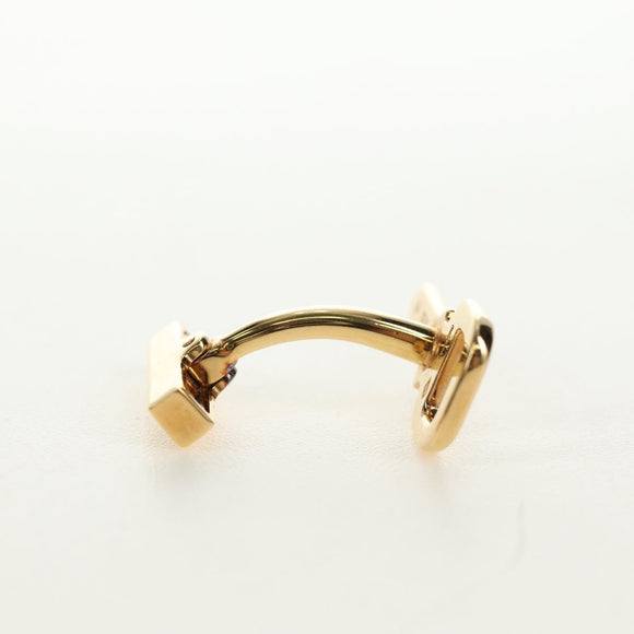 LOUIS VUITTON Damier Ebene Buton de Manchette Cuffs Gold Tone LV Auth 184847V