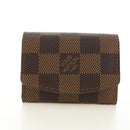 LOUIS VUITTON Damier Ebene Buton de Manchette Cuffs Gold Tone LV Auth 184847V-19