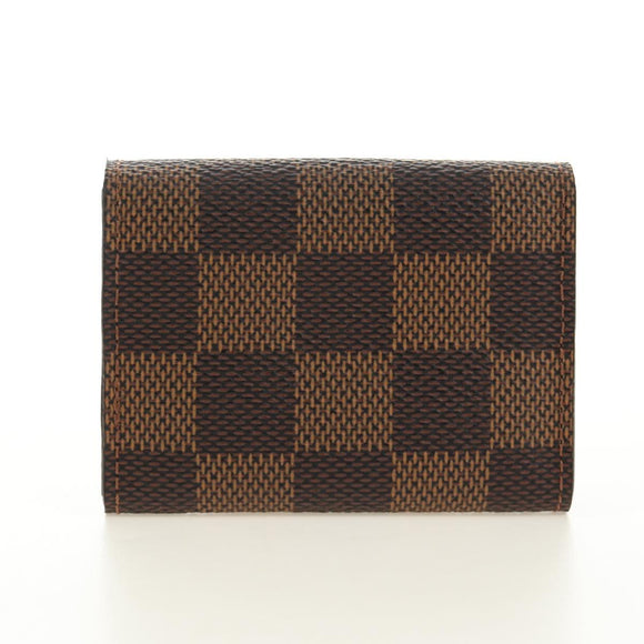 LOUIS VUITTON Damier Ebene Buton de Manchette Cuffs Gold Tone LV Auth 184847V