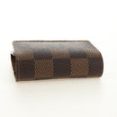 LOUIS VUITTON Damier Ebene Buton de Manchette Cuffs Gold Tone LV Auth 184847V-23