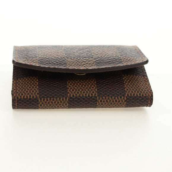LOUIS VUITTON Damier Ebene Buton de Manchette Cuffs Gold Tone LV Auth 184847V