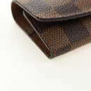 LOUIS VUITTON Damier Ebene Buton de Manchette Cuffs Gold Tone LV Auth 184847V-25