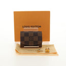 LOUIS VUITTON Damier Ebene Buton de Manchette Cuffs Gold Tone LV Auth 184847V-36