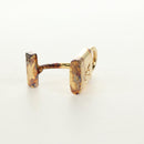 LOUIS VUITTON Damier Ebene Buton de Manchette Cuffs Gold Tone LV Auth 184847V-8