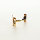 LOUIS VUITTON Damier Ebene Buton de Manchette Cuffs Gold Tone LV Auth 184847V-9