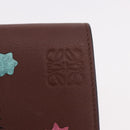 LOEWE Studio Ghibli Collaboration Compact Wallet Leather Brown Auth 184848SM-18
