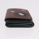 LOEWE Studio Ghibli Collaboration Compact Wallet Leather Brown Auth 184848SM-4