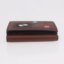 LOEWE Studio Ghibli Collaboration Compact Wallet Leather Brown Auth 184848SM-6