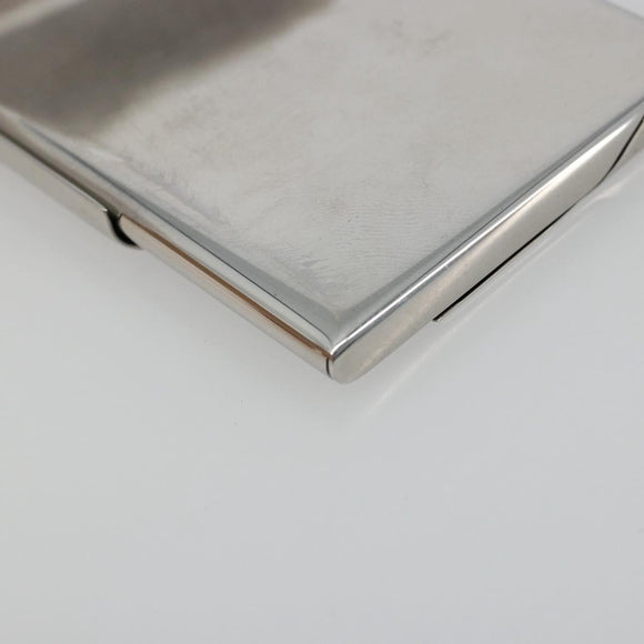 LOUIS VUITTON Porte Cartes Voyage Card Case metal Silver M66175 LV Auth 184851