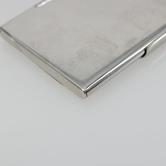 LOUIS VUITTON Porte Cartes Voyage Card Case metal Silver M66175 LV Auth 184851