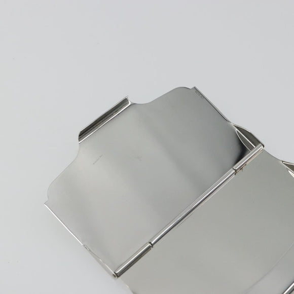 LOUIS VUITTON Porte Cartes Voyage Card Case metal Silver M66175 LV Auth 184851