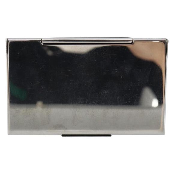 LOUIS VUITTON Porte Cartes Voyage Card Case metal Silver M66175 LV Auth 184851