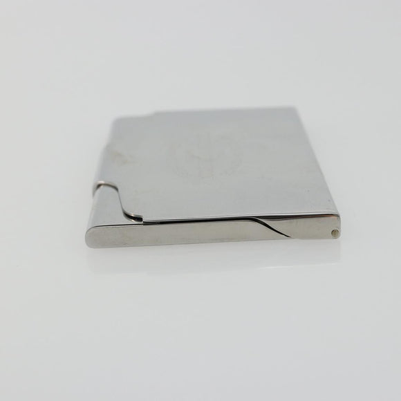 LOUIS VUITTON Porte Cartes Voyage Card Case metal Silver M66175 LV Auth 184851