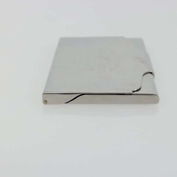 LOUIS VUITTON Porte Cartes Voyage Card Case metal Silver M66175 LV Auth 184851