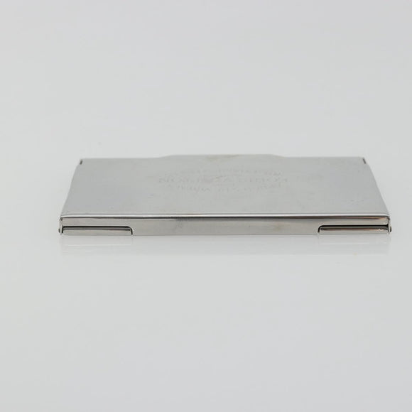 LOUIS VUITTON Porte Cartes Voyage Card Case metal Silver M66175 LV Auth 184851