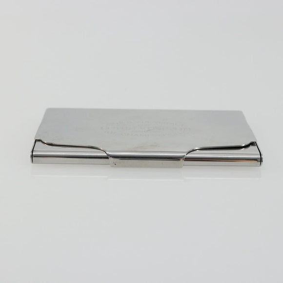 LOUIS VUITTON Porte Cartes Voyage Card Case metal Silver M66175 LV Auth 184851