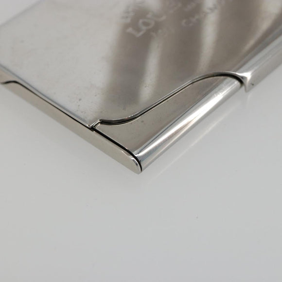 LOUIS VUITTON Porte Cartes Voyage Card Case metal Silver M66175 LV Auth 184851